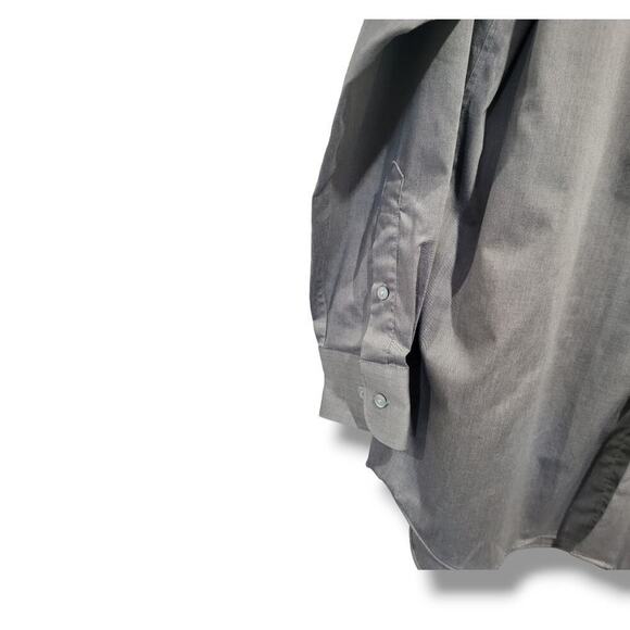 Concepts by Claiborne Men’s Gray Long Sleeve Button-Down Dress Shirt – Size 16 - Picture 3 of 8